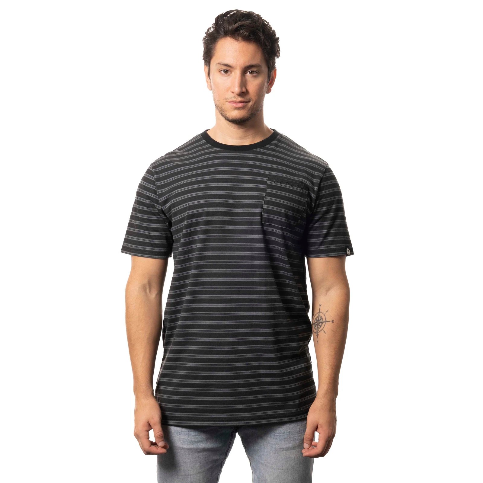 T-Shirt Blaze a Righe Black